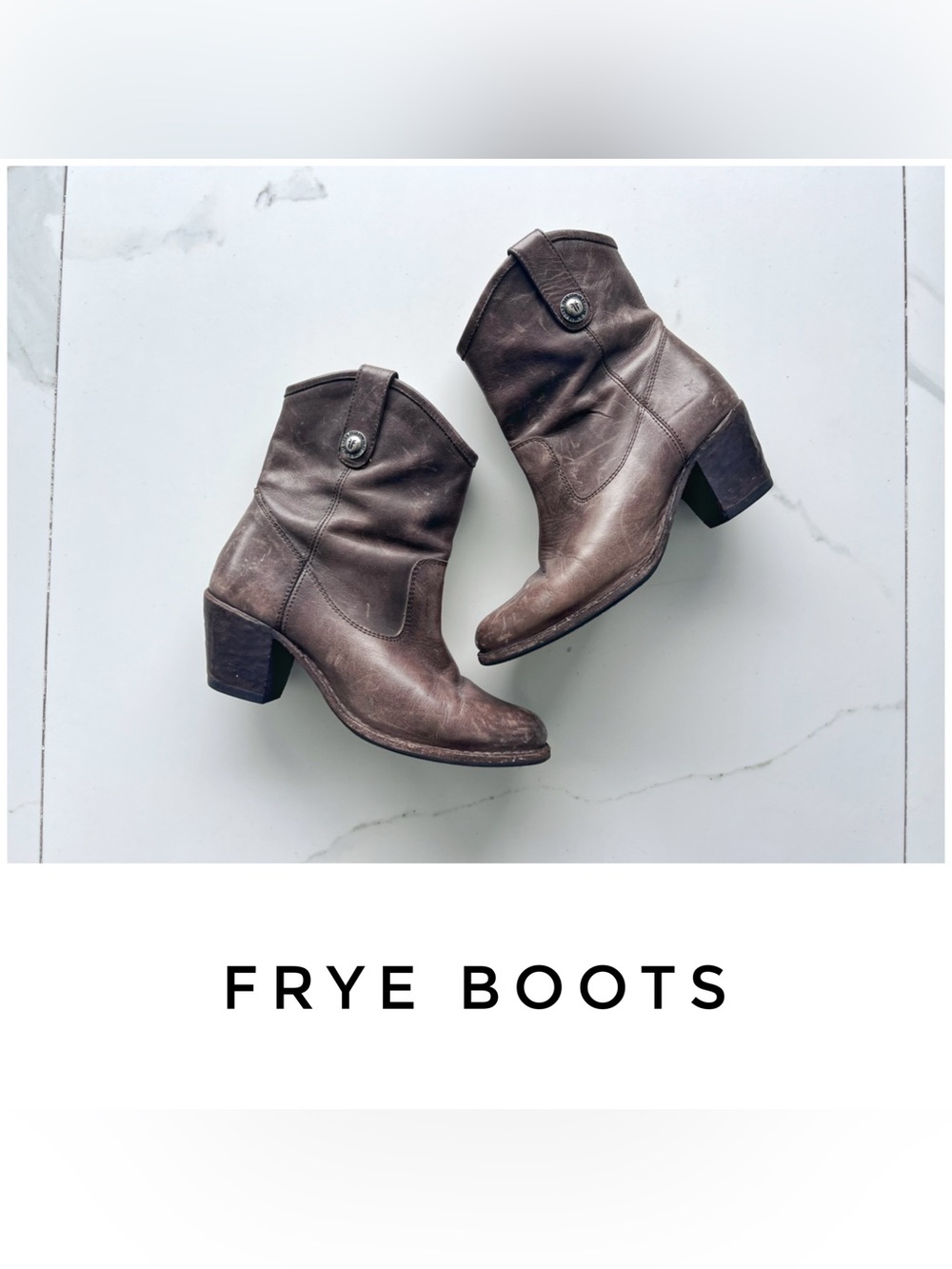 Frye shoes size 6 Jackie button short boots brown Mexico